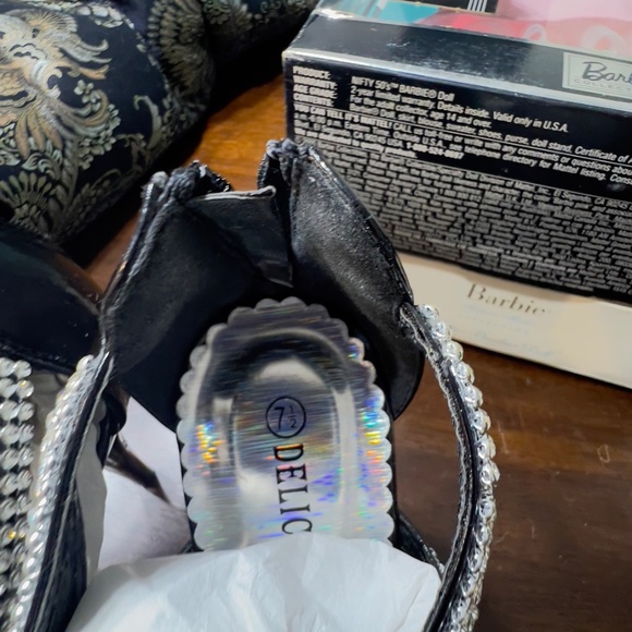 Delicacy Black heels with bling bling - Picture 2 of 8